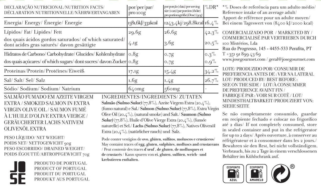 Jose Gourmet Smoked Salmon in EVOO