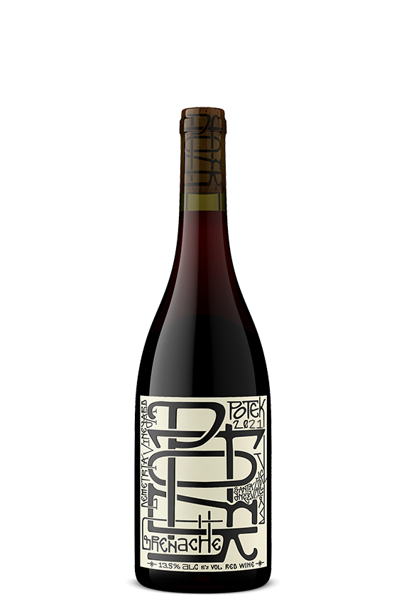 Bottle of 2021 Demetria Grenache — Potek Winery