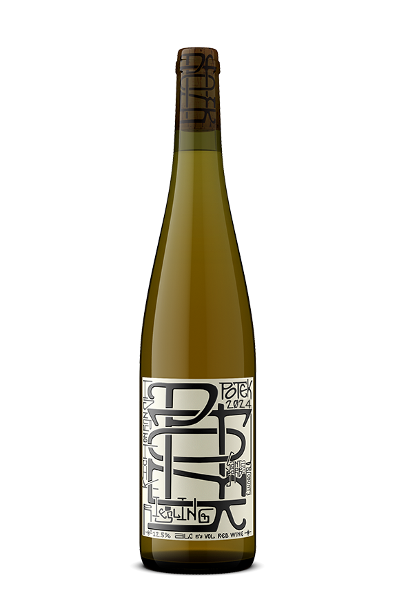 Bottle of 2024 Kick On Ranch Riesling — Potek Winery