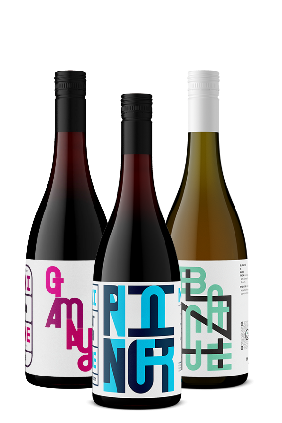 AC Unit three-bottle wine pack — Gamay, Blanche, and Pinot Noir | Muni Wine, Santa Barbara