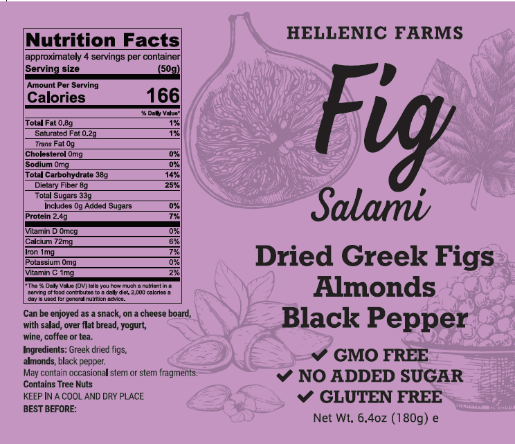 Vegan Fig Salami - Almond & Black Pepper