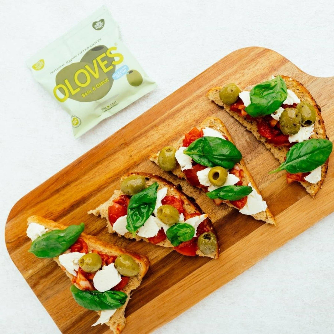 Oloves -  Basil & Garlic Pitted Olives