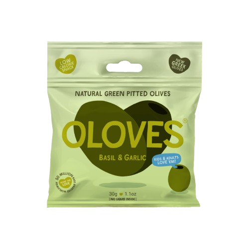 Oloves -  Basil & Garlic Pitted Olives