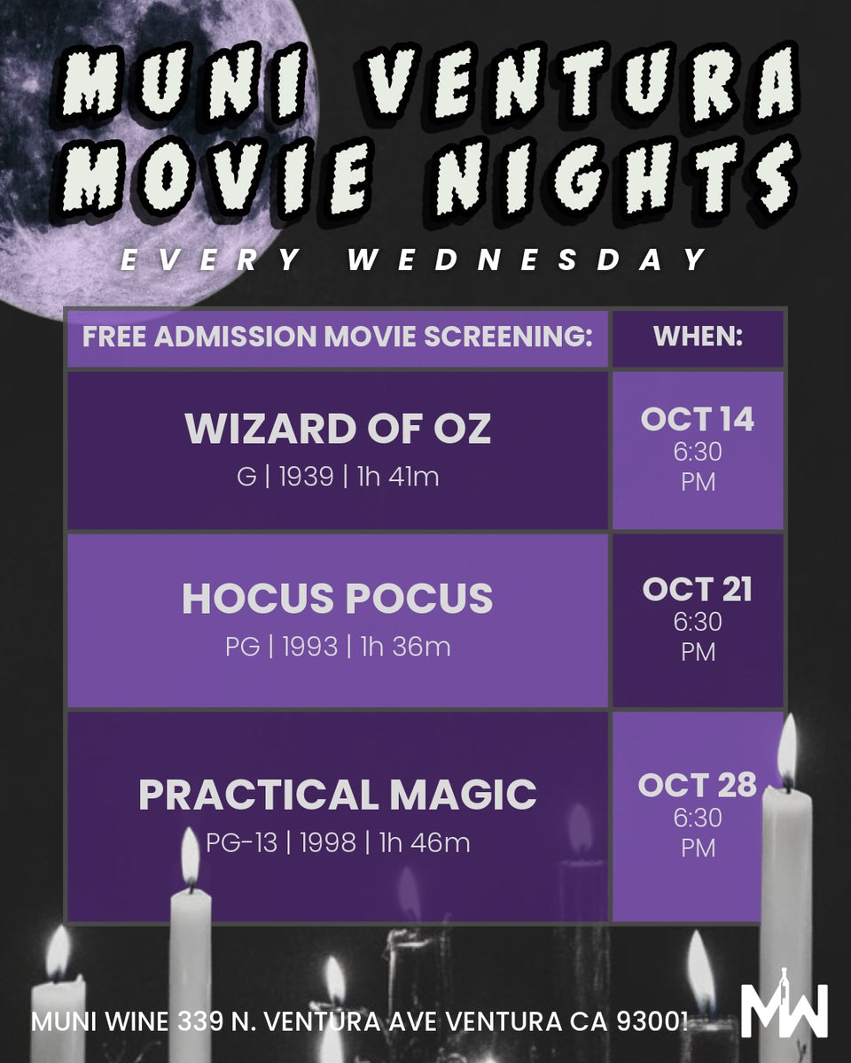 Muni Ventura October movie-night lineup: Practical Magic on October 28 at 6:30 p.m., 339 N. Ventura Ave.